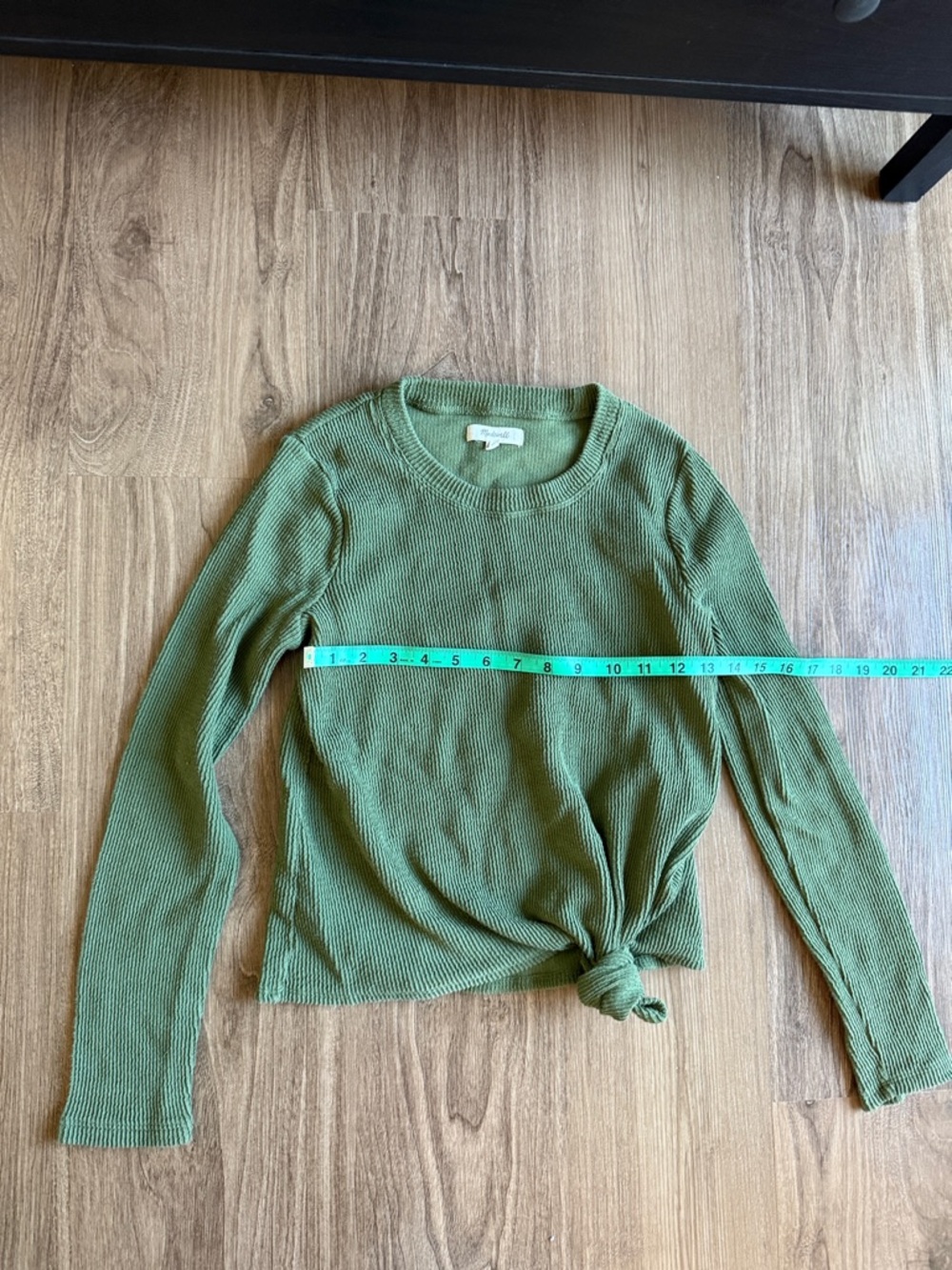 Madewell Olive Elwood Knot Front Top